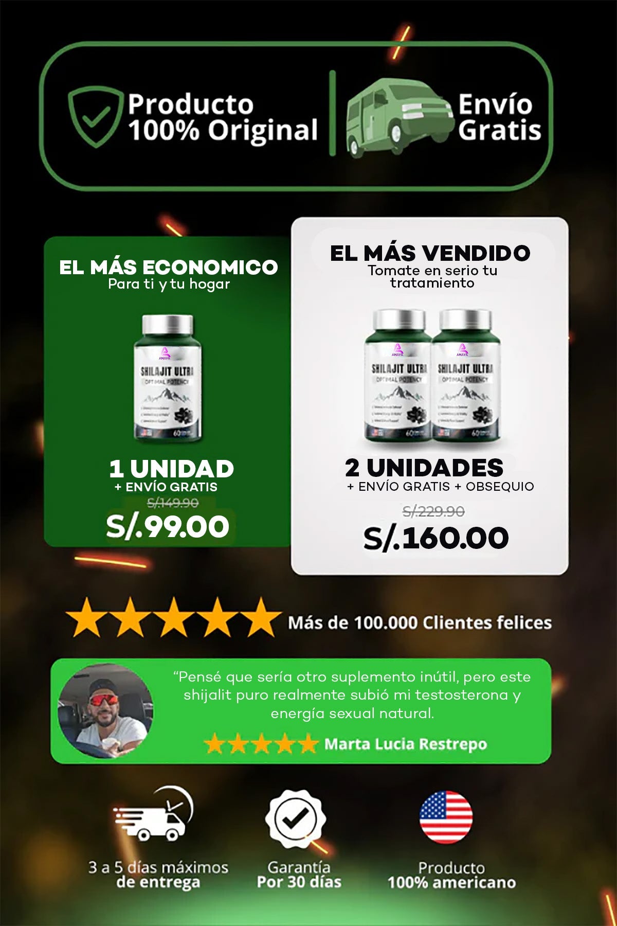 SHILAJIT ULTRA° PREMIUN (PARA AUMENTAR TESTOSTERONA) EE.UU